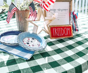 70 inch Round Tablecloth - Buffalo Plaid Table cloths