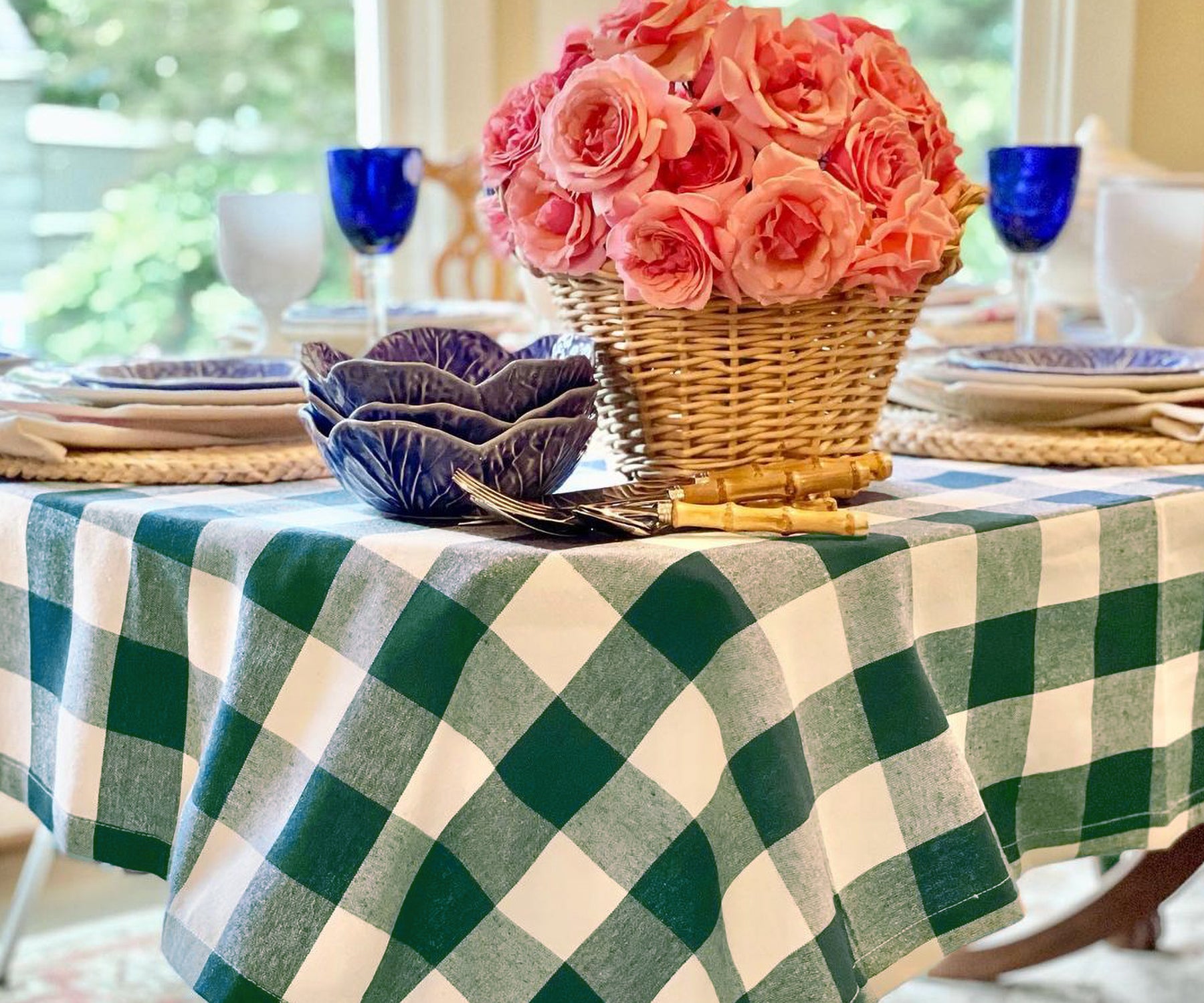 Green Round Tablecloth