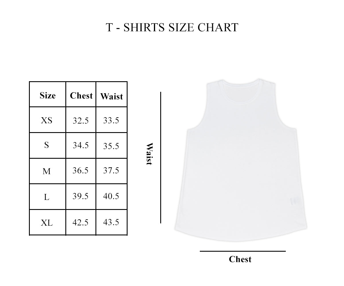 Size measurement for tank tops