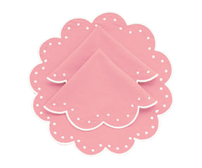 Peony Tablemats - Round Scalloped Placemats