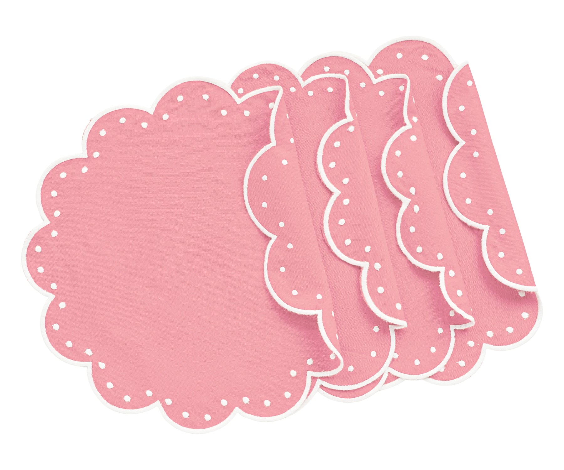 Peony Tablemats - Round Scalloped Placemats