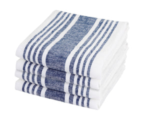 Soft and durable linen striped napkins, perfect for everyday use and special gatherings.