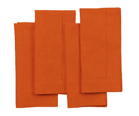 Tangerine Linen Napkins