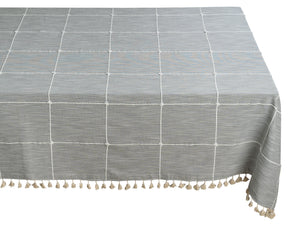 Rectangle Tablecloth - Checked Tassel Tablecloth