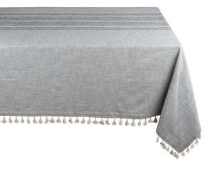 Striped Tablecloth - Tassel Tablecloth