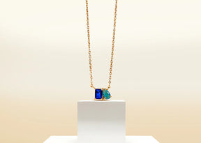 Blue sapphire Topaz Necklace