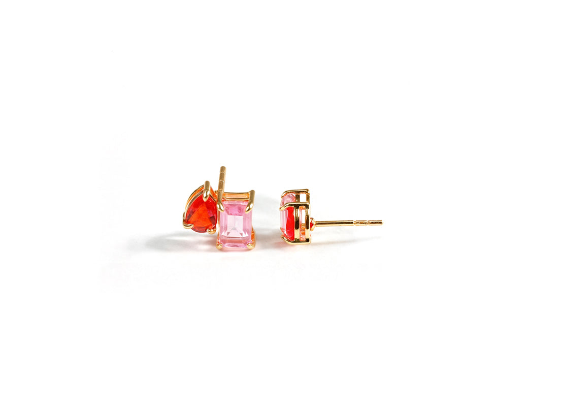 ruby stud earrings