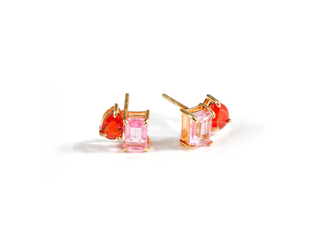 ruby and pearl earrings​