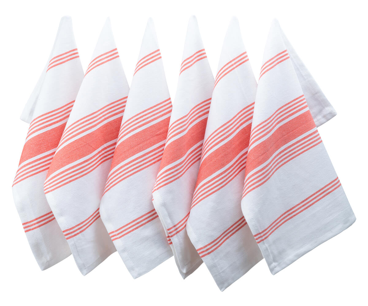 Set of 12 Plain Striped 30 x 40cm cloth Napkins cotton dinner table fabric  placemats 6 colors for Events & Home Use