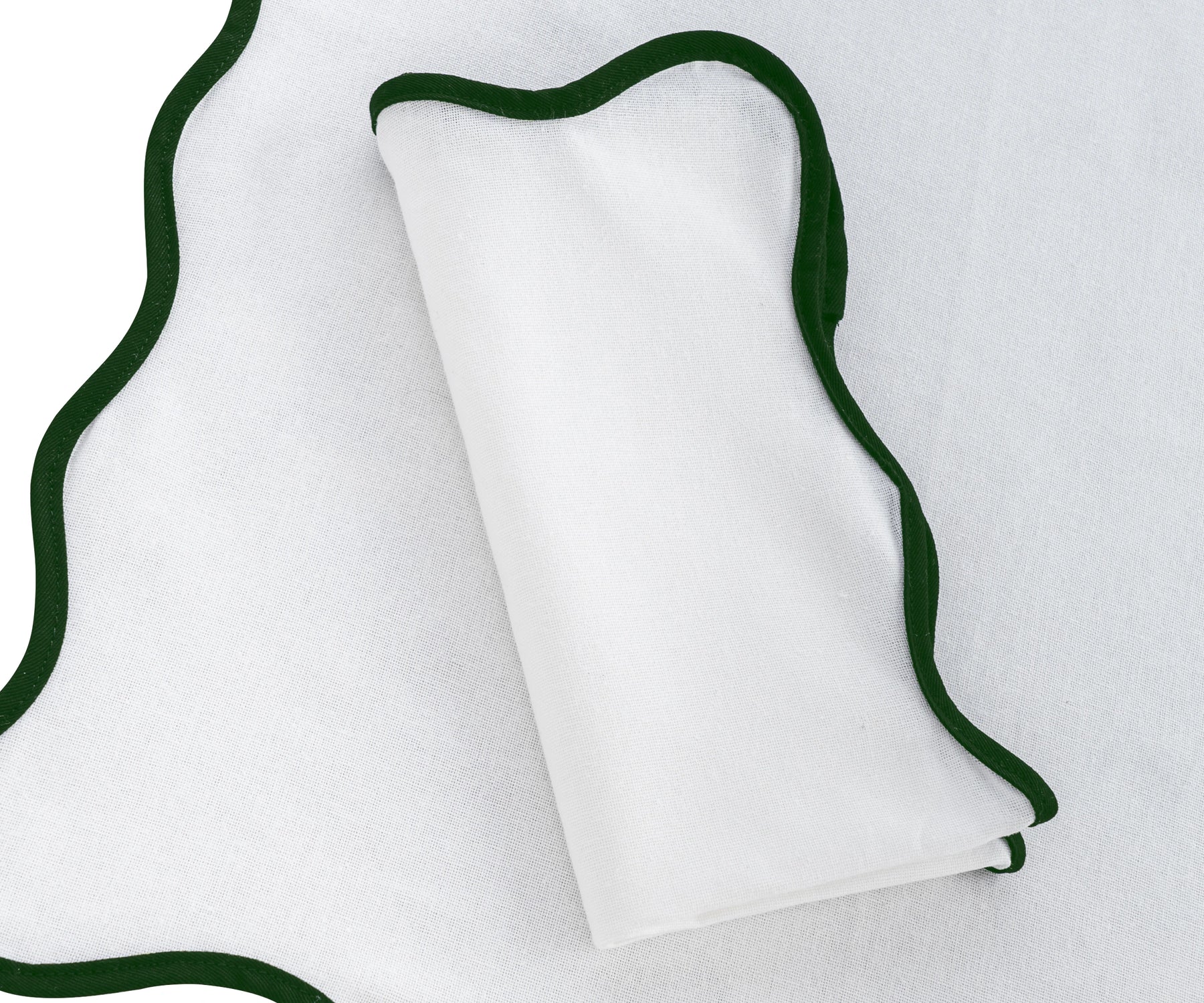 Green Scallop Edge Napkins