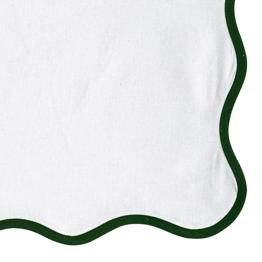 Green Scallop Edge Napkins