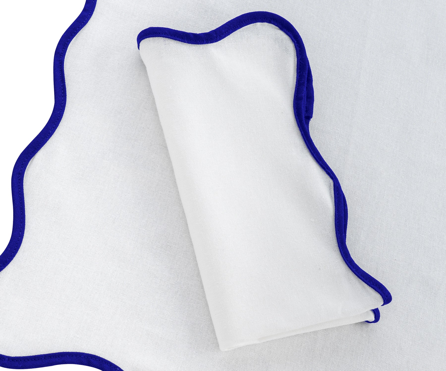 Royal Blue Scallop Edge Napkins