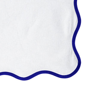 Royal Blue Scallop Edge Napkins