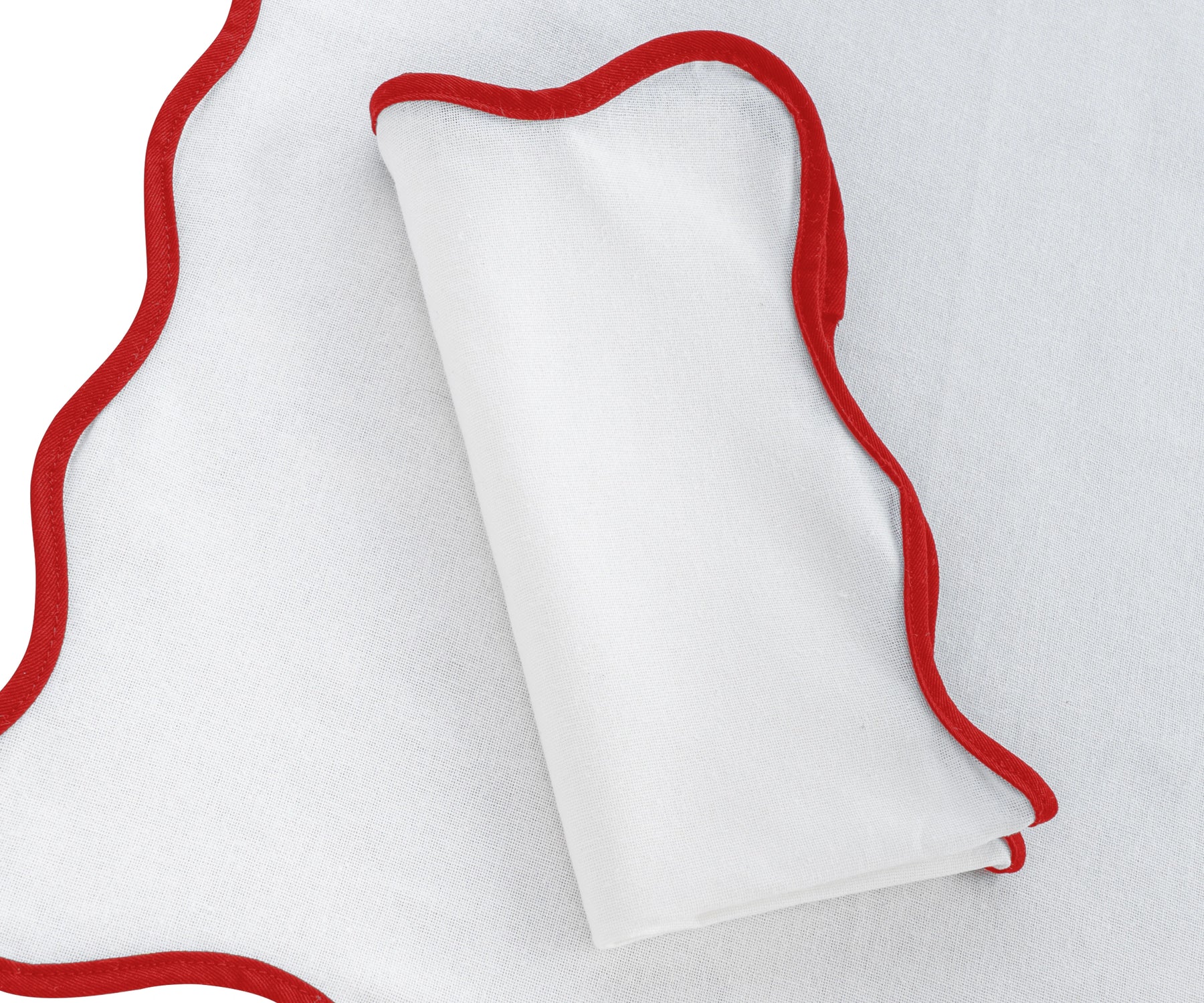 Red Scallop Edge Napkins