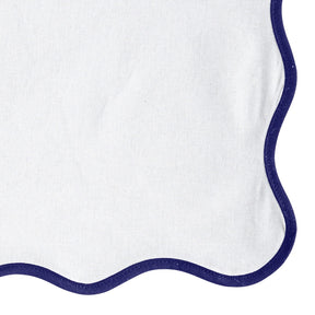 Navy Scallop Edge Napkins