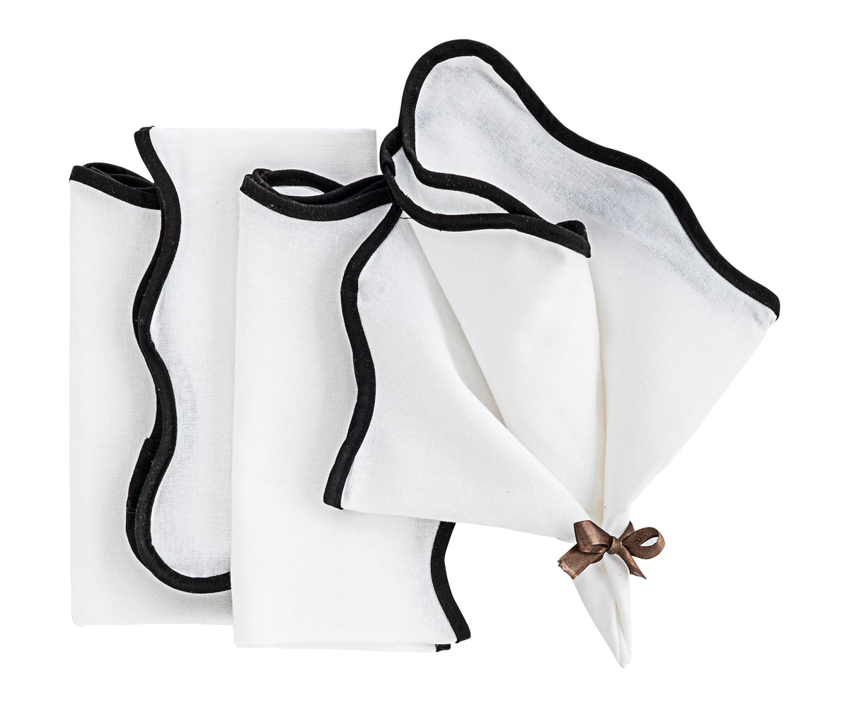 Cotton Dinner Napkins - Piping Napkins