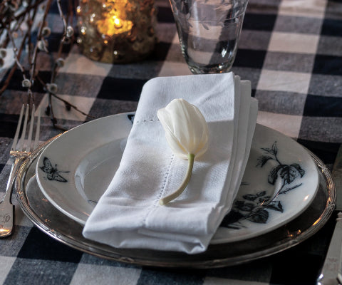 Hemstitched napkins collection