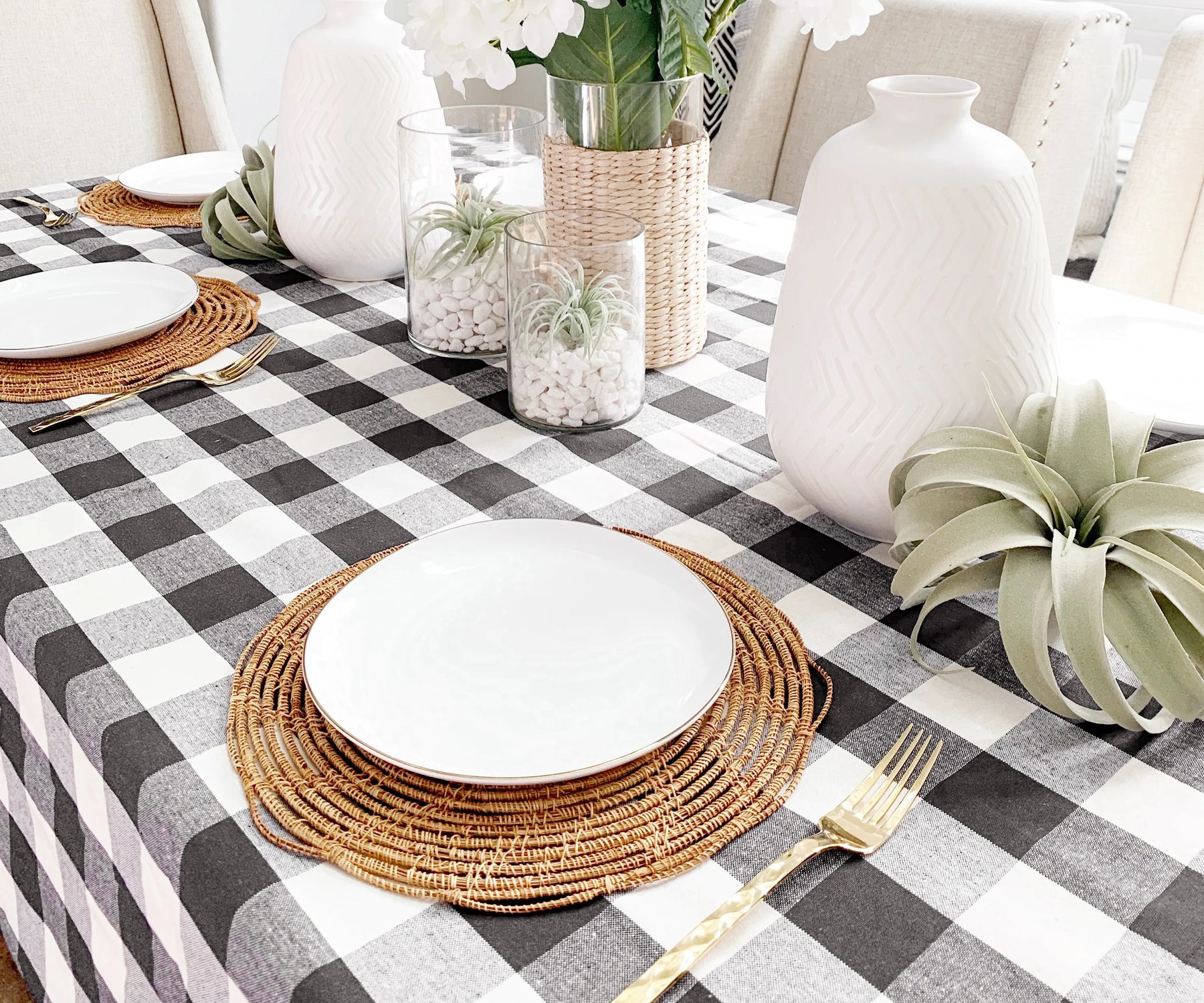 Cotton Tablecloths - Plaid Cloth Tablecloths