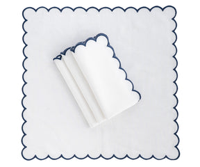 Scalloped Edge Napkins - Cut Work Napkin