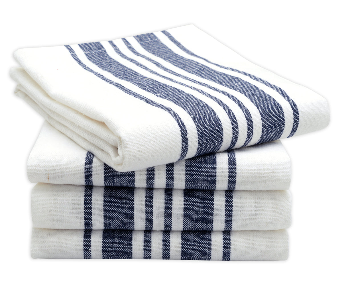 Durable striped kitchen towels for effortless cleaning