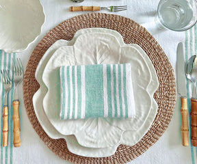 Farmhouse Stripe Linen Napkins - Set of 4, 8 & More