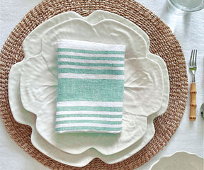 Farmhouse Stripe Linen Napkins - Set of 4, 8 & More