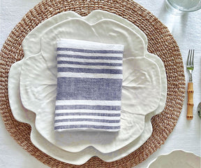 Farmhouse Stripe Linen Napkins - Set of 4, 8 & More