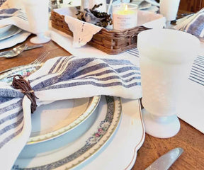 Farmhouse Stripe Linen Napkins - Set of 4, 8 & More