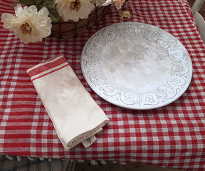 Red and White Napkins Set of 6