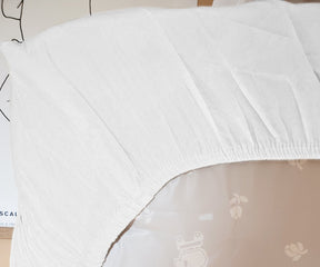Mini crib fitted sheets are ideal for smaller cribs, offering the same comfort and style as standard sizes.