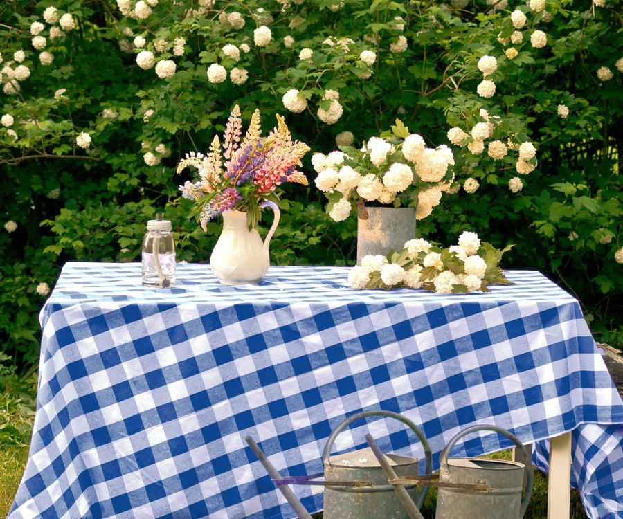 Blue and White Tablecloth