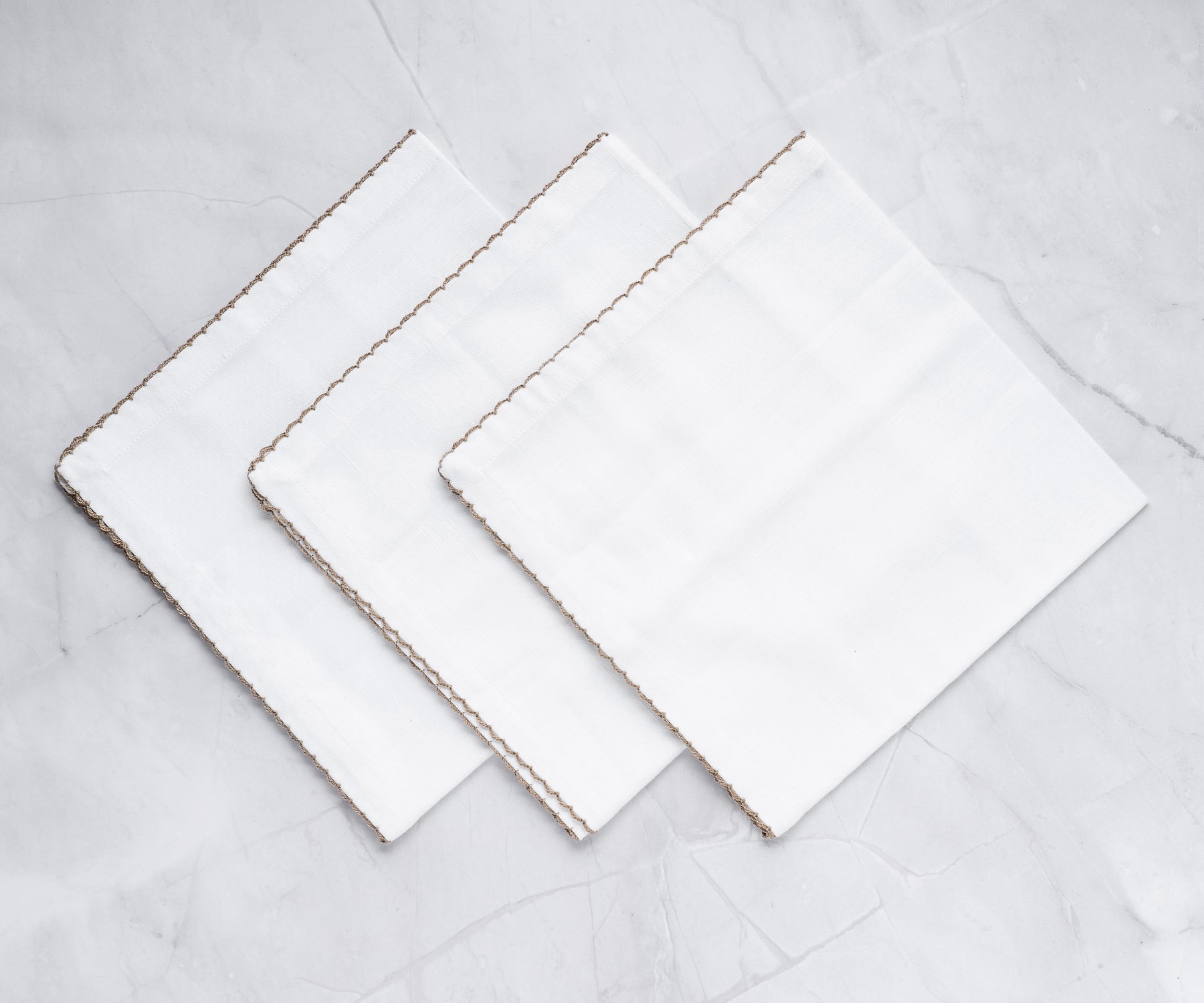 Cloth Napkins - Wedding Napkins - Shell Edge Napkin