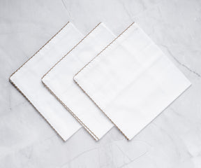 Cloth Napkins - Wedding Napkins - Shell Edge Napkin