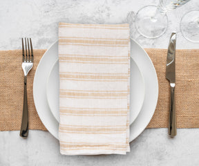 Homestead Stripe Linen Napkins - Set of 4