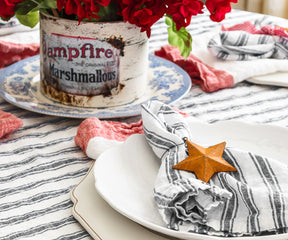 Homestead Stripe Linen Napkins - Set of 4