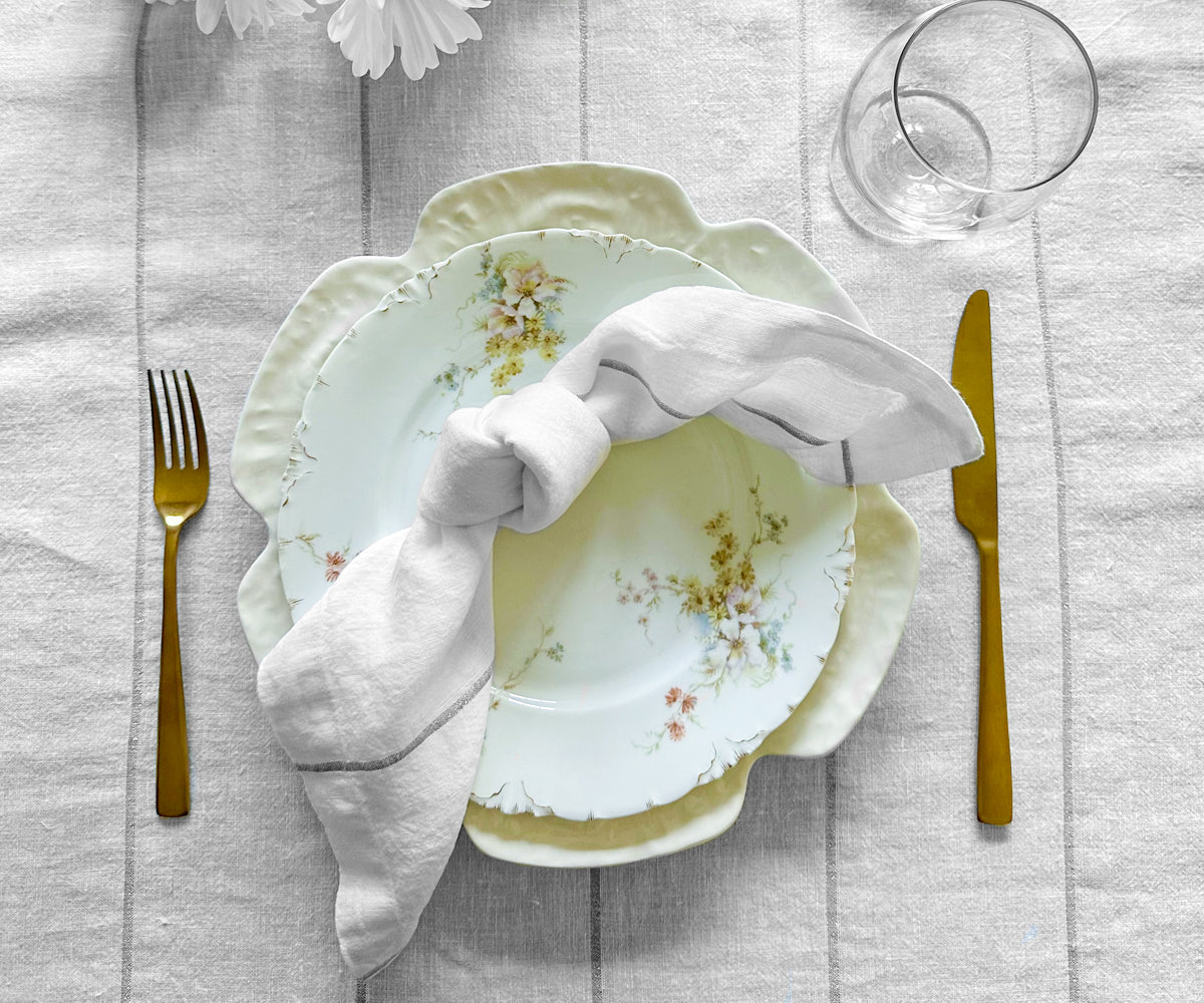 Pure linen dinner napkins, Solid handmade linen napkins Mitered Hem, 100%  organic linen stonewashed napkins, bulk cloth napkins for wedding