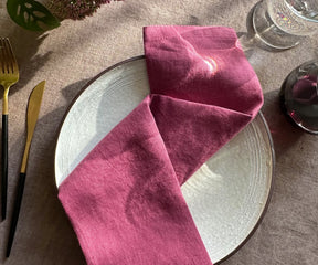 Plain Linen Napkins - Set of 4