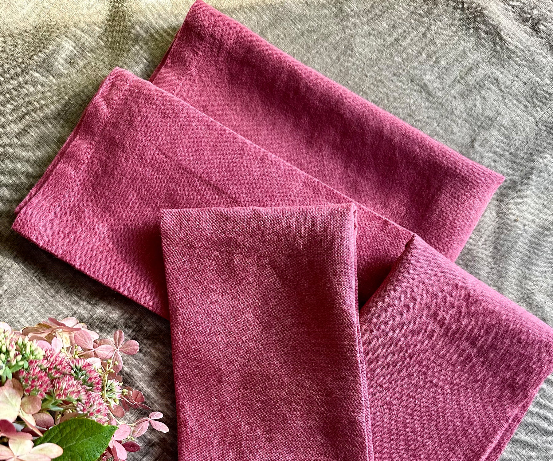 Plain Linen Napkins - Set of 4