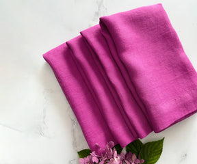 Plain Linen Napkins - Set of 4