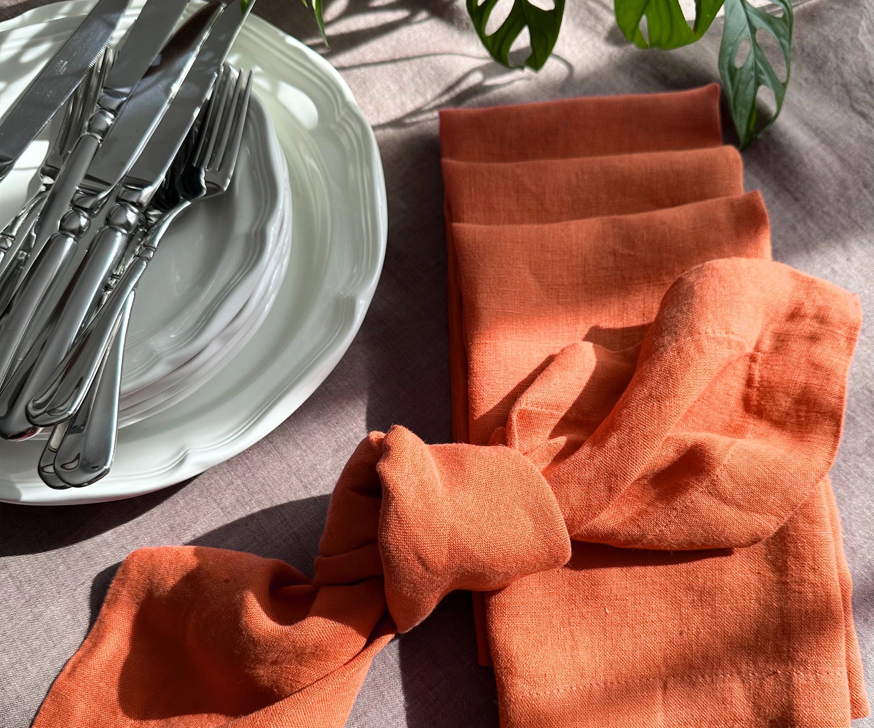 Plain Linen Napkins - Set of 4