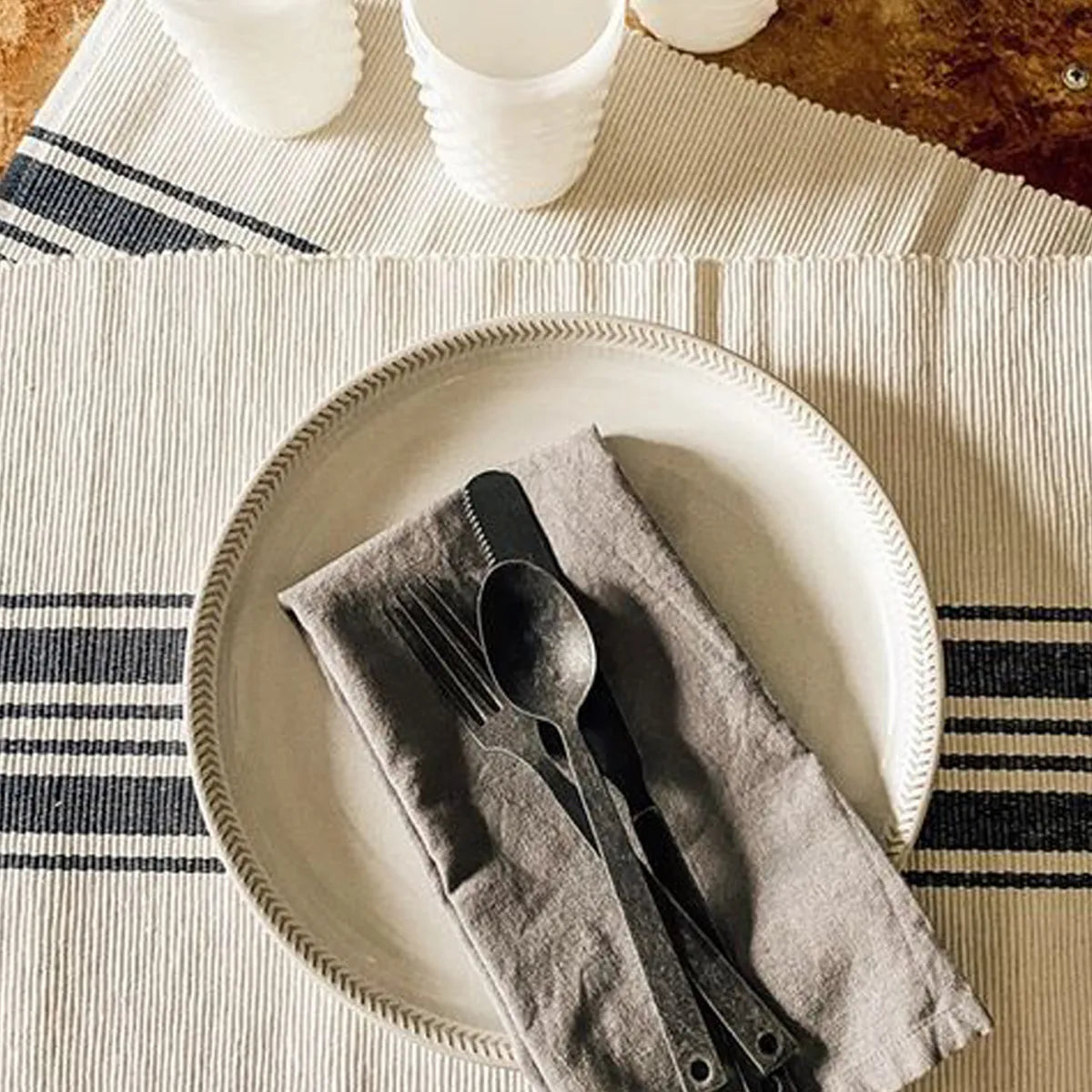 Navy blue placemats