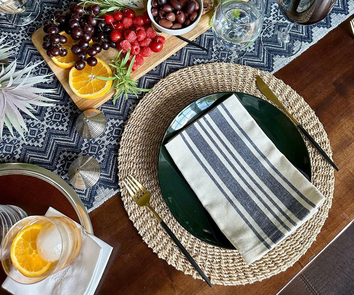 Navy Blue Cloth Napkins