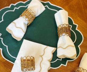 Scalloped Napkins - Cloth Napkins for Wedding