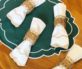 Scalloped Napkins - Cloth Napkins for Wedding