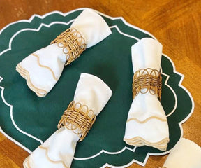 Scalloped Napkins - Cloth Napkins for Wedding