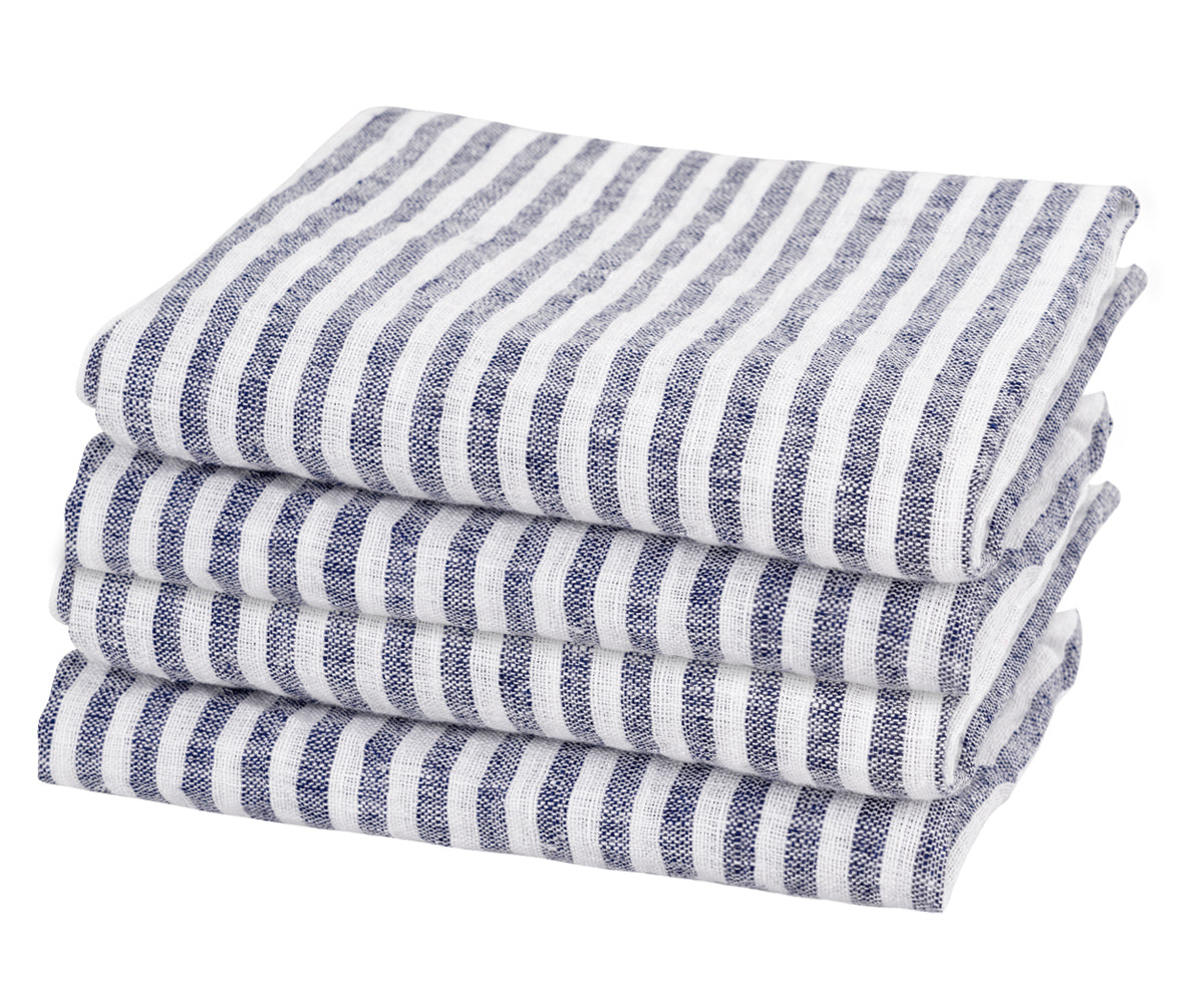 Pinstripe Linen Napkins - Set of 4, 8 & more