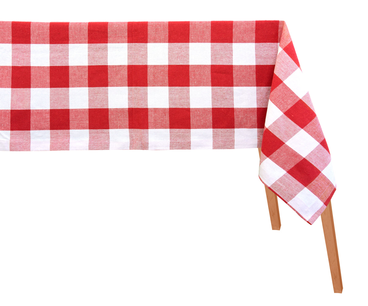 Red and White Checkered Tablecloth