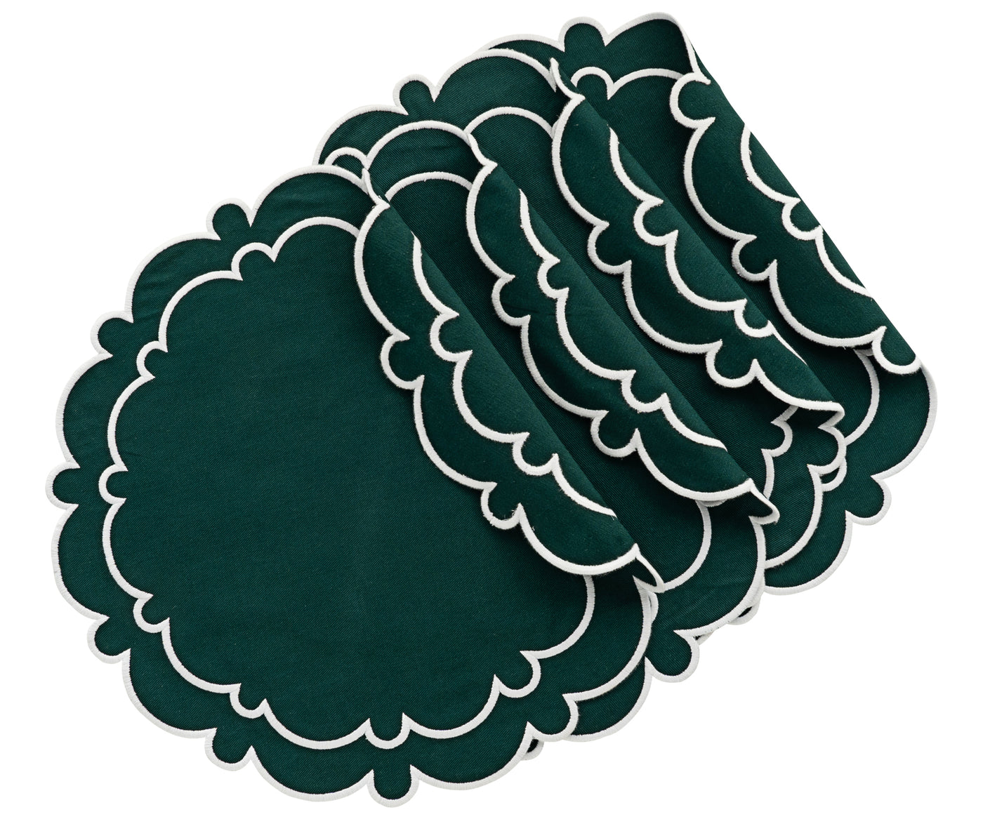 scalloped placemats round