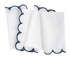 Scalloped Edge Napkins - Cut Work Napkin