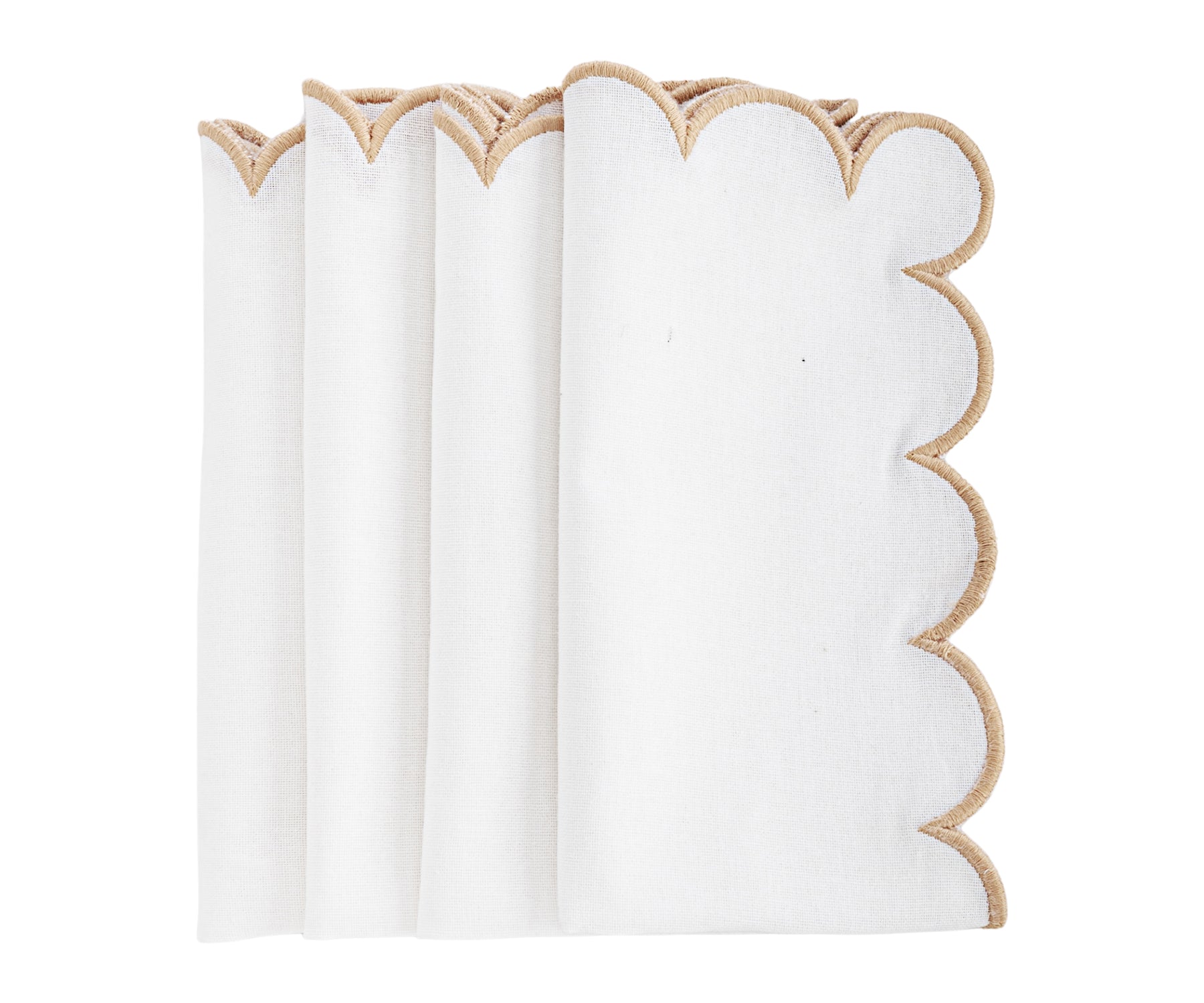 Scalloped Edge Napkins - Cut Work Napkin